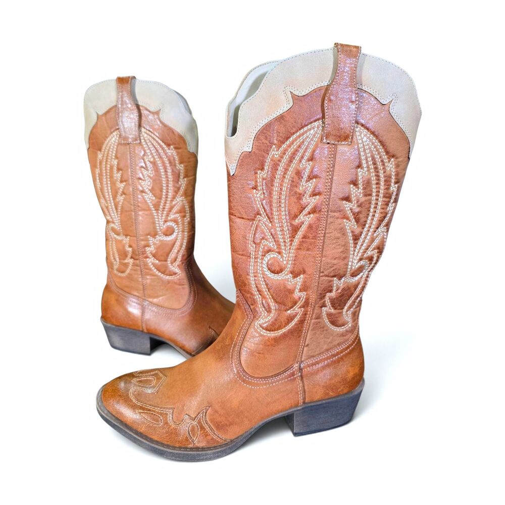 Coconuts by Matisse Cisco Tan Western Cowboy Boots Size 7M